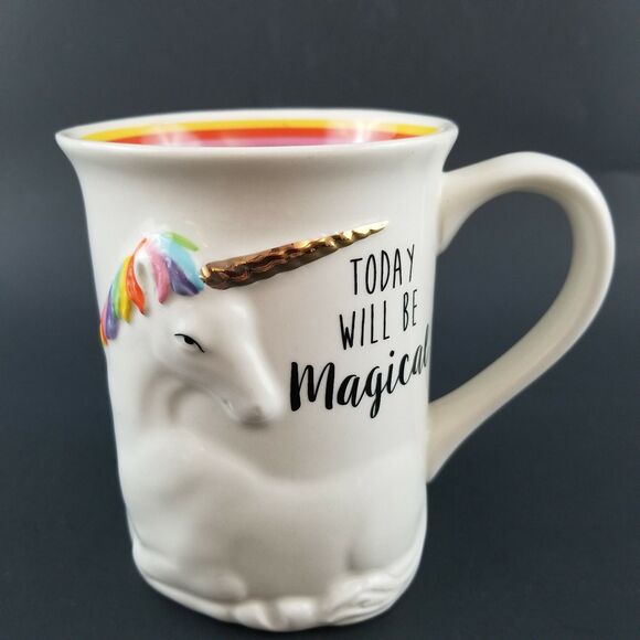 Enesco Other - NIB Enesco Our Name is Mud Magical Unicorn Rainbow Sculpted 16 Oz Mug #6000548